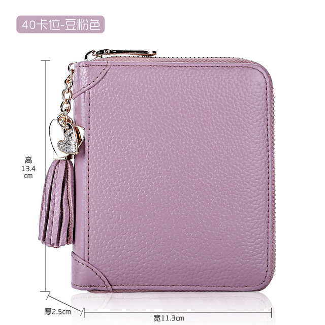 Fashion Card Bag Women Men Credit Card Holder Genuine Leather Large Capacity Business ID Holders Organizer 20 Bits/40bits/60pcs