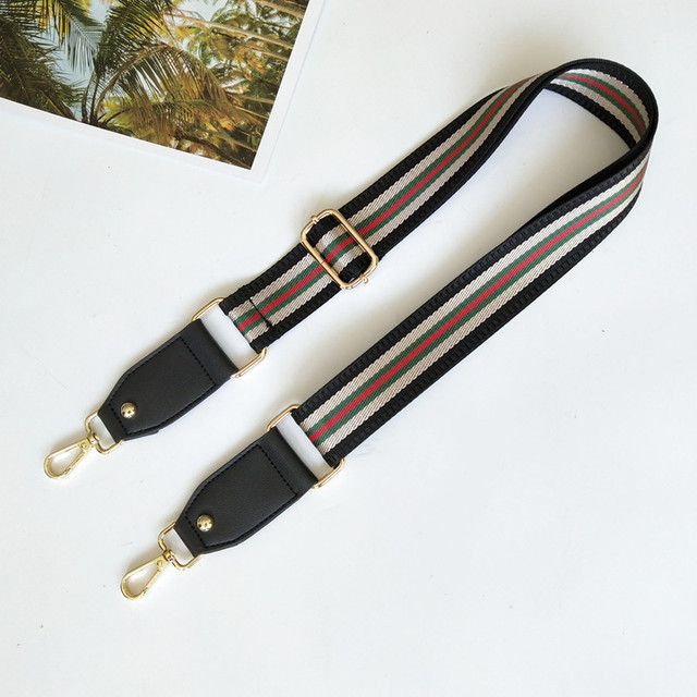 3.8cm Shoulder Strap Width 80~130cm Adjustment Belt Bag Vertical Stripe Design Contrast Color Bag Webbing Accessories