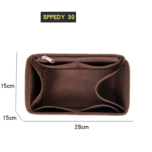 Felt Insert Bag Fit For Speedy 16 20 25 30 35 Women Bag Female Organizer For Cosmetic Pocket Mirror Keep Shape Improve Inner Space