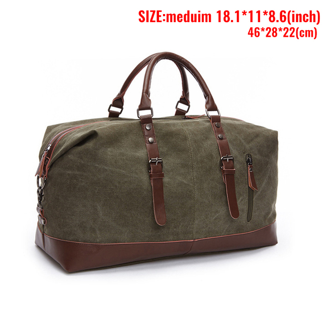 MARKROYAL Canvas Leather Men Travel Bags Carry On Luggage Bag Men Duffel Bag Handbag Large Travel Shopping Bag Weekend Bag Dropshipping