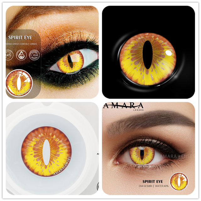 Amara Colored Contact Lenses For Eyes Anime Cosplay Colored Lenses Blue Purple Multicolor Contact Lenses Makeup Beauty