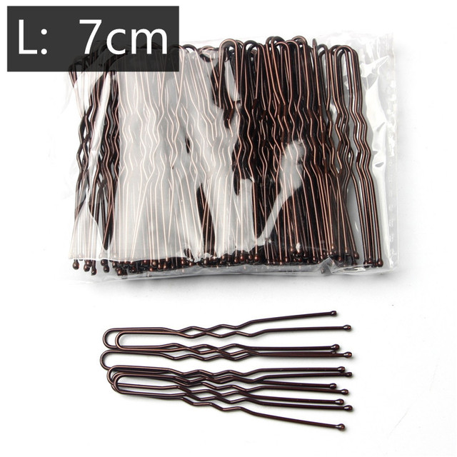 50pcs/bag 5/6/7cm U Shape Alloy Hairpins Bar Hair Clips Simple Metal Bobby Pins Barrettes Wedding Hairstyle Tools Hairpins