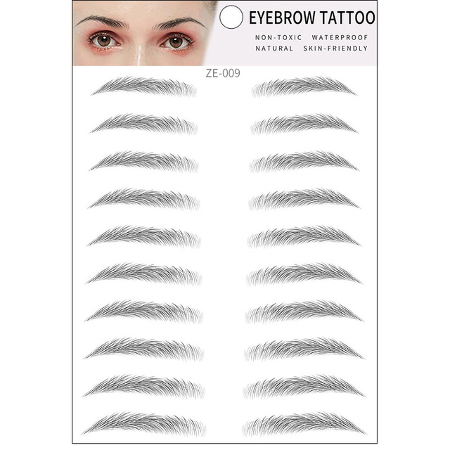 4D Eyebrows Makeup Waterproof Eyebrow Tattoo Sticker Hair Like Long Lasting Natural Fake Eyebrow Lamination Cosmetics