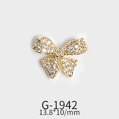 New Zircon Jewelry Bow God Horse Rose Angel Wing Face Pendant Nails Accessories  Christmas Nail Art