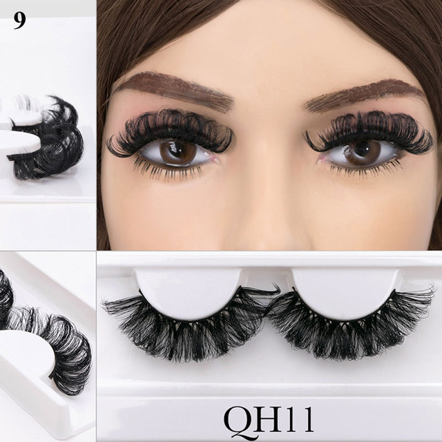 1pairs 8-20mm False Eyelashes Russia Curl Lashes DD Volume Handmade Thick Mink Eyelashes Full Strip Lashes Cruelty Free Cilios