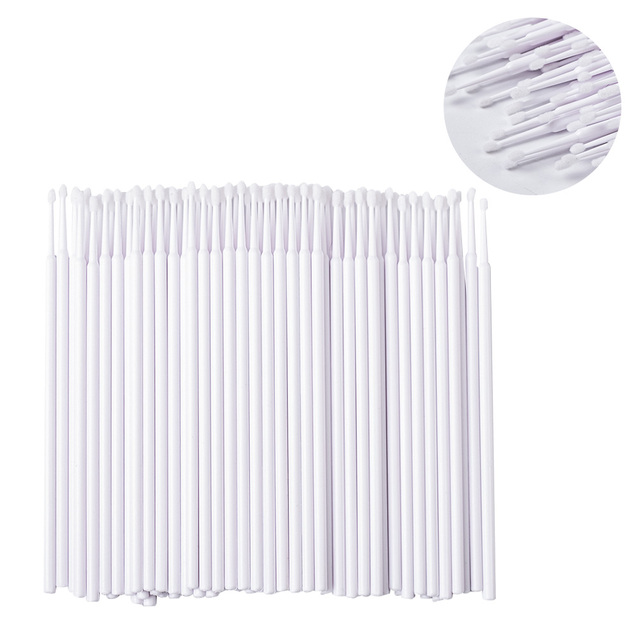 100pcs/bag Disposable Eyelashes Extension Brush Individual Lash Removal Swab Micro Brush For Eyelashes Extension Tools