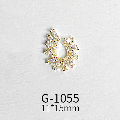 Japanese nail art zircon jewelry high-end luxury zircon real gold and color net red nail decoration G1047-G1070