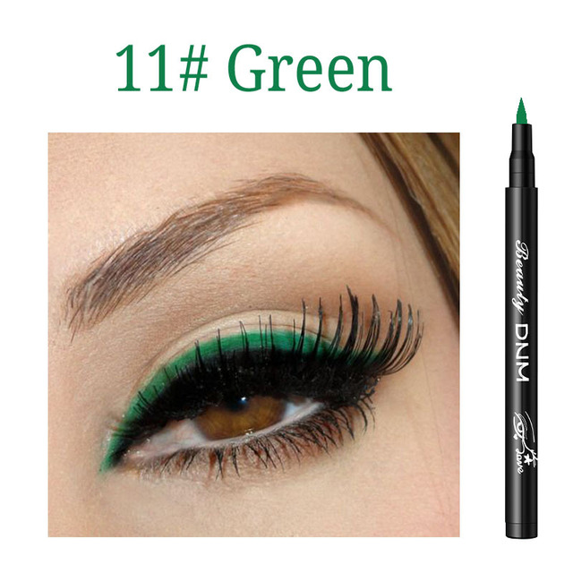 12 Colors Matte Eyeliner Waterproof Liquid Eyeliner Pen Black Blue Colored Eyeliner Long Lasting Eyeliner Pigments