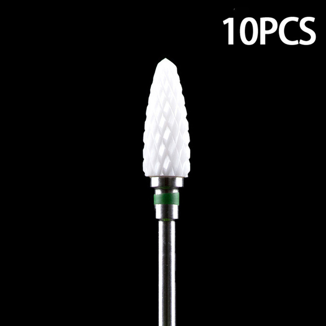 Nail Bits Ceramic Nail Drill Bit Pedicure Drill Milling Cutter For Manicure Machine Pedicure Caps Ceramic Drill Nail Polish Tools