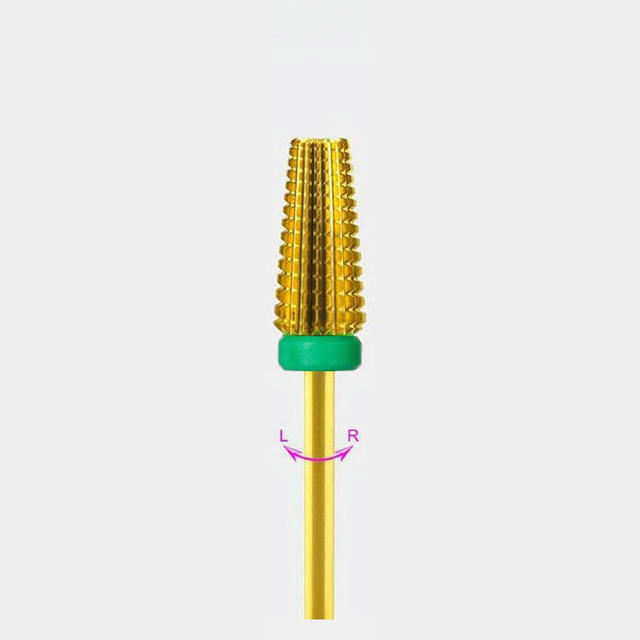 New 5 in 1 Tapered Carbide Nail Drill Bits Two-Way Carbide Drill Bits Accessories Milling Cutter for Manicure Left and Right Hand