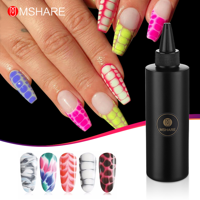 MSHARE No Burn Reinforcement Gel Russian Self Leveling Builder Reinforcement Nail Top and C-Curve Alignment Base Soak Off Nail Gel 250g