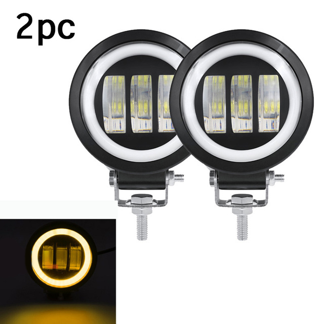 2pcs LED Work Light 12V 30W Fog Lights Waterproof 4x4 Offraod SUV Motorcycle Auto Car Auxiliary Headlight Led Round Car Lights