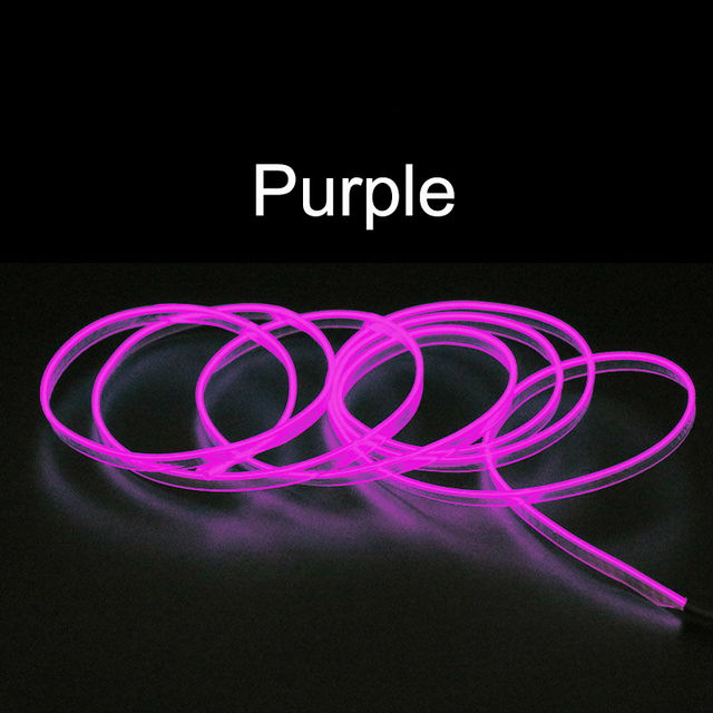 Car Interior EL Wire Ambient LED Flex RGB Strip Auto Flexible Atmosphere Nino Soft Tube USB Lamp Light Strip Rope Sticker Lamp