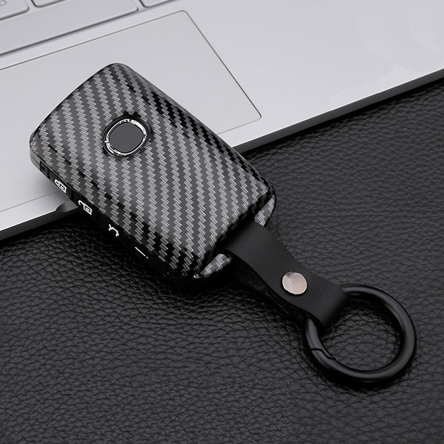 Carbon Fiber Silicone Car Key Cover Case For Mazda 3 Alexa CX4 CX5 CX8 2019 2020 Auto Remote Smart Protective Shell Accessories