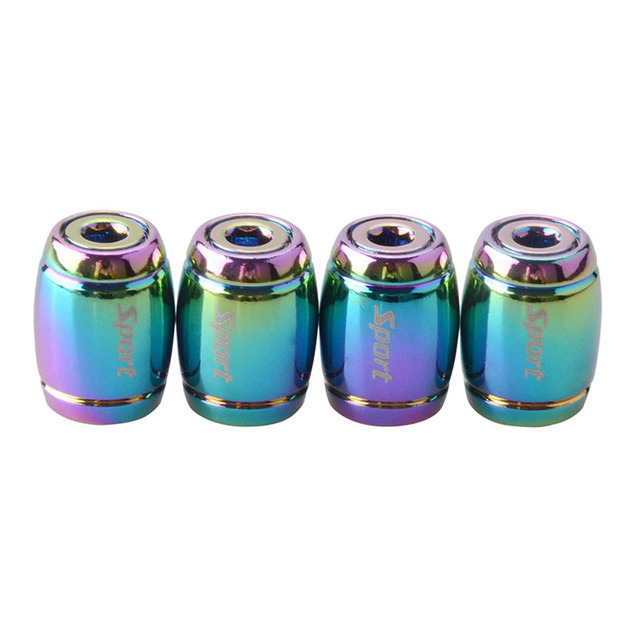 4psc Bullet Shell Universal Car Wheel Tire Valve Caps,Rim Tire Stem Covers,Aluminum Alloy Car Styling Parts Accessories