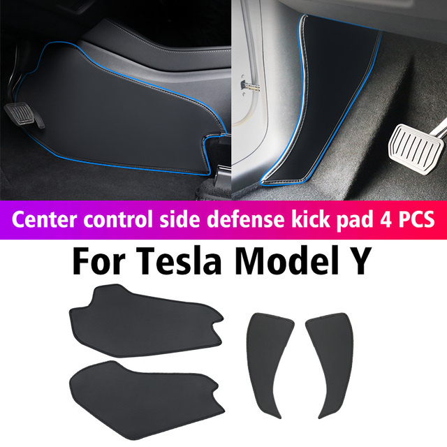 Car Trunk Organizer Booster For Tesla Model Y Model 3 2021-2022 Leather Mat Refit Interior Trim Accessories