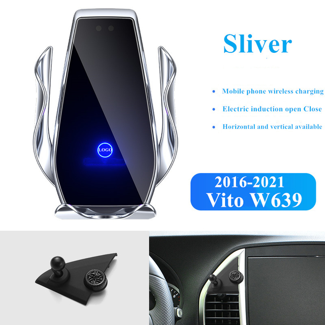 For Mercedes-Benz Car Phone Kickstand Holder Wireless Charger 360 Navigation Bracket Support GPS CLA CLS GLA GLB GLC GLE GLS Vito