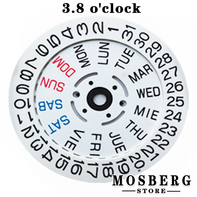 watch movement replacement spare parts stickers calendar date day wheel disk fit 3 o'clock 3.8 o'clock 6.0 o'clock for NH35 NH36