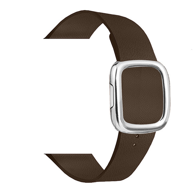 Modern Style Leather Loop Strap for Apple Watch Series 7 6 5 4 3 2 Bands Bracelet for IWatch 38/40/42/44mm Watches Accessories