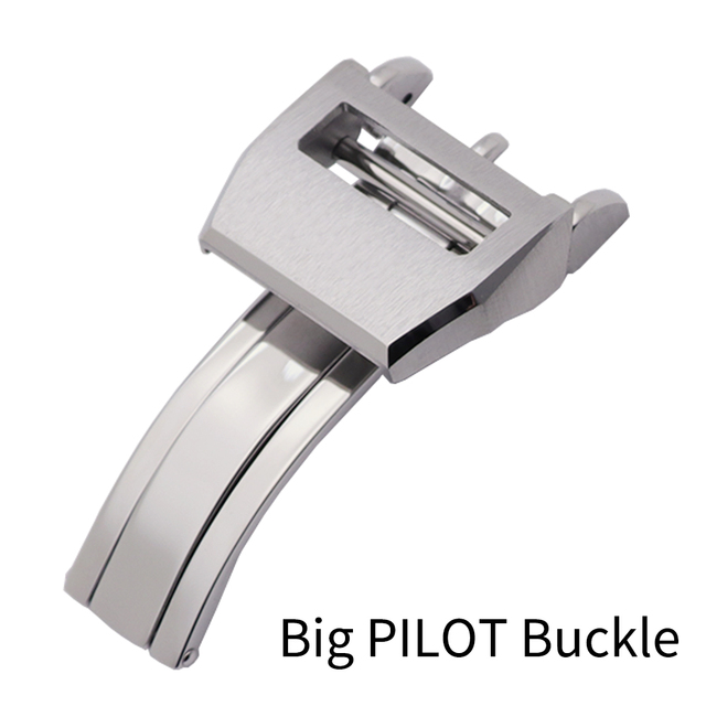 Stainless steel folding buckle, 18mm, for IWC Mark LE pet PRINCE Big PILOT Spitfire Timezon, Portuguese strap