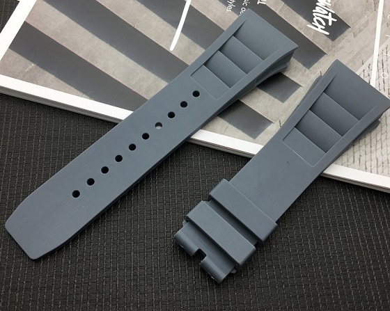 Top Quality Imported Nature Soft Silicone Rubber Black Watchband Watch Band For Mille Strap For Strap RM-011 For Richard Strap