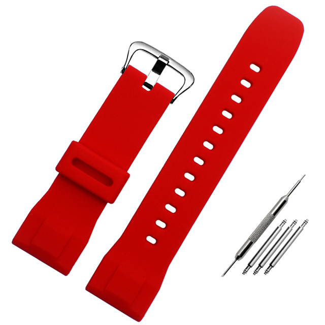 Replacement for Casio PRG-600yb-3 silicone watch strap PRG-650 PRW-6600 sport silicone 24mm watch strap