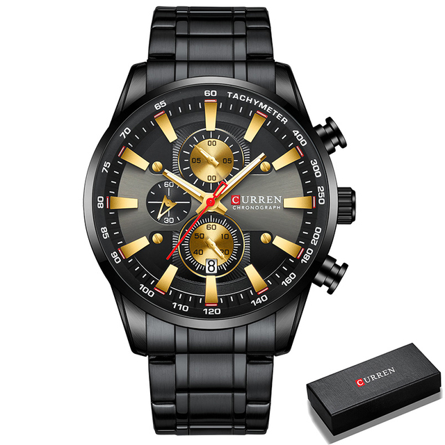 New Watches Men Luxury Brand CURREN Quartz Men's Watch Sport Waterproof Wristwatches Chronograph Date Relogio Masculino