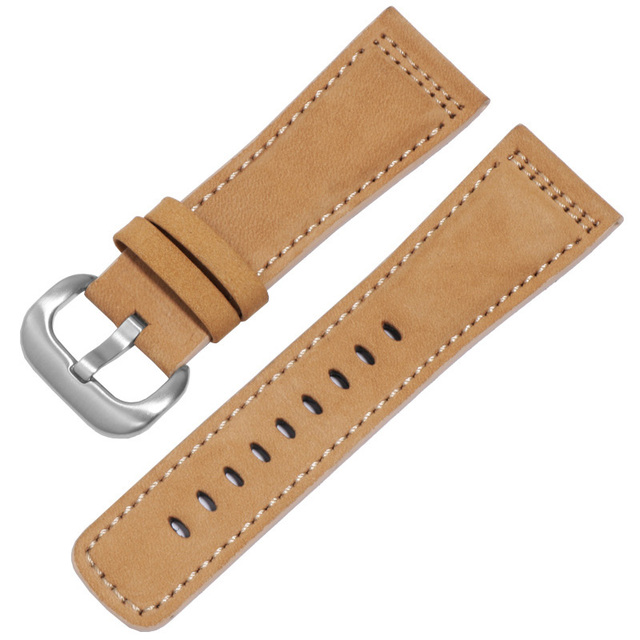 Frosted Genuine Leather Watchband 28mm Black Brown Strap Replacement Strap for S2 M2 P3 T2 Series Retro Watch Series