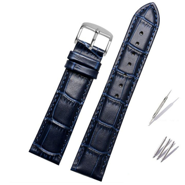 Genuine leather blue watcband for Citizen Rossini watchband 14mm 16mm 18mm 19mm 20mm 21mm 22mm 23mm watch band cowhide strap