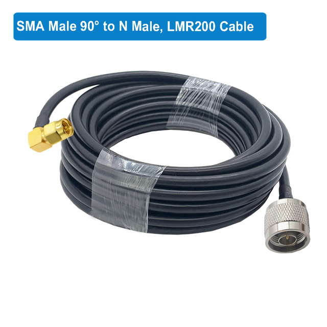 LMR200 RP-SMA Male to N Female Bulkhead Low Loss Coax Cable RF Extension Jumper for 4G LTE Wireless Router Gateway Celluloradio