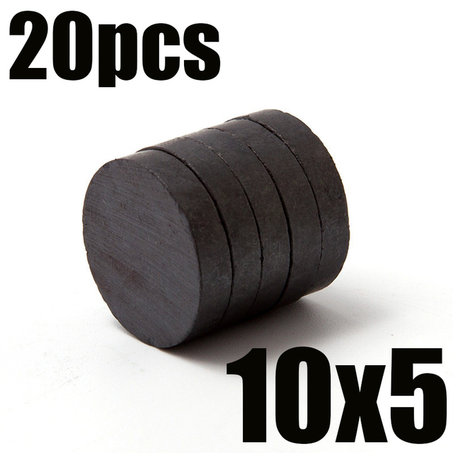 5 10 20pcs/lot 10x3mm 10x4mm 10x5mm Black Small Round Magnet Fridge Ferrite Magnet Round Speaker Permanent Magnet