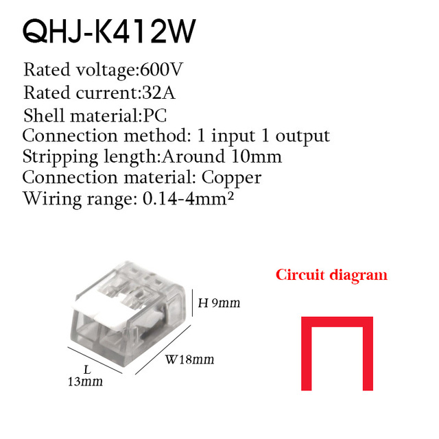 Wire Connector Small Quick Universal Compact Connector Spring Wire Cable Electrical Connectors Push In Terminal Block 412-415