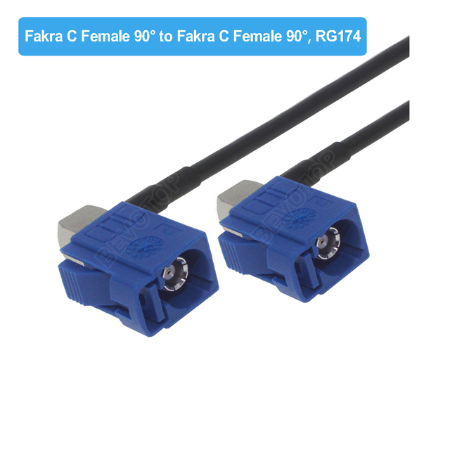 Blue Fakra C RAL 5005 Male Female RG174 Cable GPS Antenna Extension Cord RF Coaxial Pigtail For Car GPS Navigation