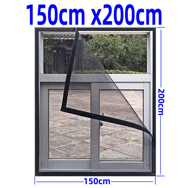 Inset window screen mesh, air tulle adjustable summer invisible anti mosquito net fiberglass removable washable customize screen