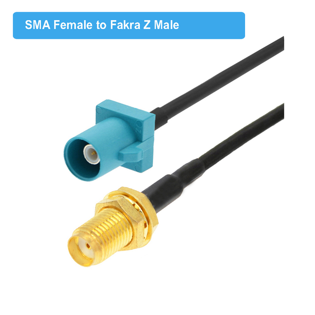 1PC SMA Male Elbow Right Angle to Fakra Z Male/Female RG174 Cable Car GPS Navigation Antenna Extension Cord RF Coaxial Pigtail