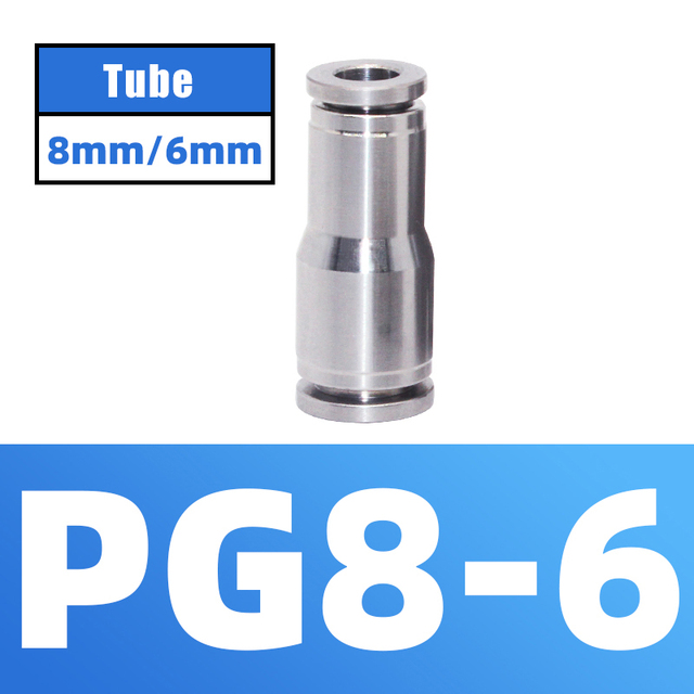 304 Stainless Steel Air Hose Fitting Pneumatic Coupling Tube Coplin Quick Open PG PU4 PU6 PU8 PU10 Trachea Metal Fitting