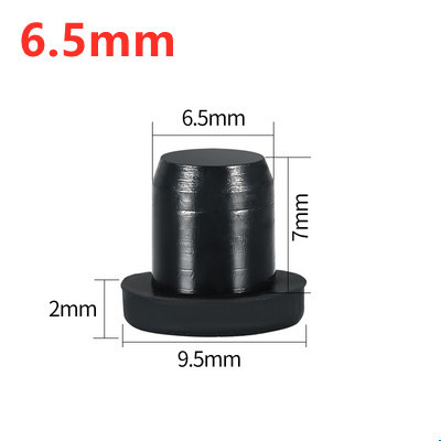 Black White Silicone Rubber Hole Plugs 2.7mm-14mm T Taipei Round Solid Hole Caps High Temperature Seal Stopper Dust Plug