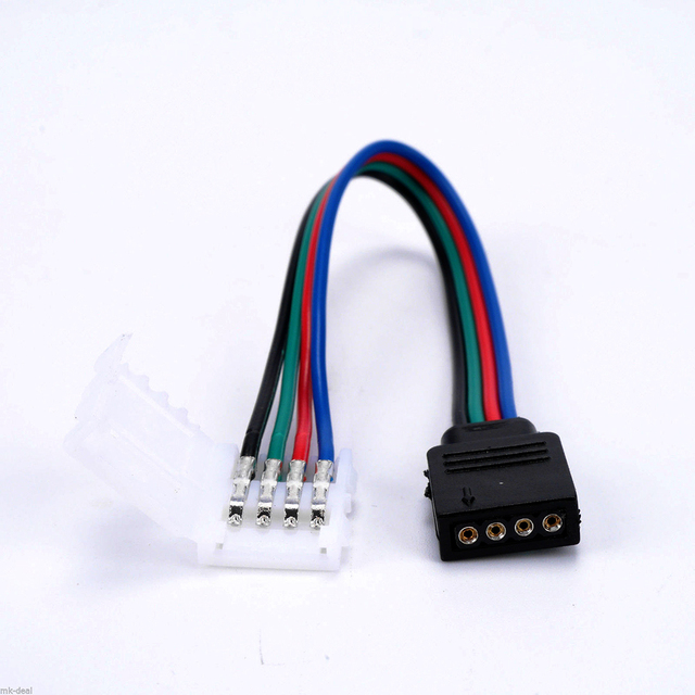 4 Pin Connector 10mm Splice Terminal L T I Shape RGB LED Strip Light Board Adapter Accessories Kit for 5050 Jumper Wire Connector