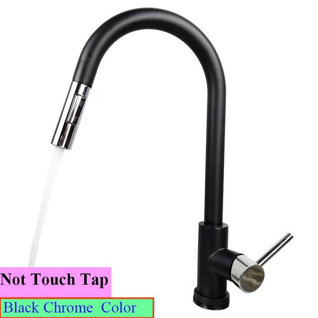 Brushed Nickel Touch Kitchen Faucets With Pull Down Sprayer Automatic Sensor Kitchen Mixer Tap Hot Cold Pull Out Touch Faucet