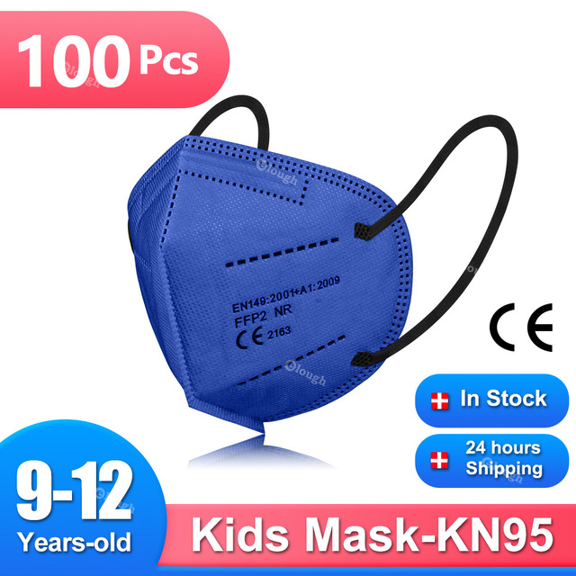 9-12 سنة mascarillas fpp2 niños الأطفال FFP2 قناع قابلة لإعادة الاستخدام Ce وافق KN95 أقنعة 5 طبقات FFP 2 قناع حماية الأمن