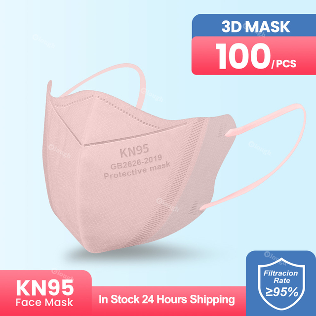 Elough Mask FFP2 CE Certificated 3D Protective Kn95 Face Mask Dust-proof PM2.5 Respirator Filtration Respirator KN 95 Mask