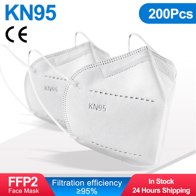 10-200pcs KN95 Mascarillas FPP2 Mask Adult 5 Ply Reusable Face Mask KN 95 Cubrebocas Mascara KN95 Certification FFPP2 Mouth маска