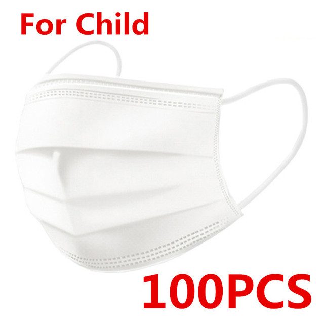 10-200pcs Disposable Kids Baby Masks Christmas Non-woven Face Mask 3 Layer Filter Ply Anti-dust Baby mascarillas quiurgicas