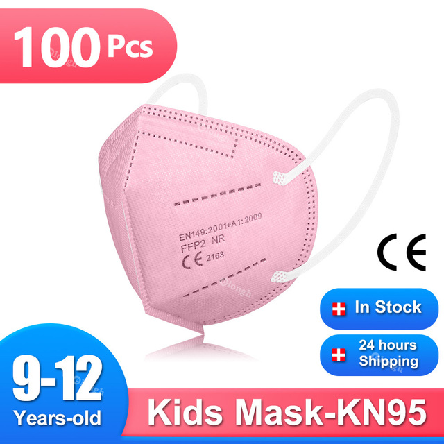 9-12 old CE ffp2 mask for kids mascarillas fpp2 niños 5 layers kids KN95 masks boys girls face mask ffp2fan Masque Enfant