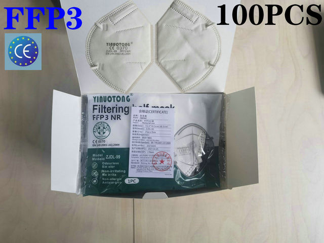 FFP3 Safety Dust Respirator Masks Adult 5 Layers Filter Face Mask Mouth Mask CE FFP2 KN95 Protective Mascarillas