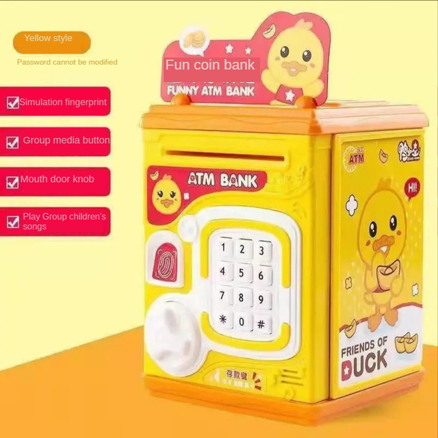 Net red Vibrato piggy bank children fingerprint password can be stored and pull anti-fall locks