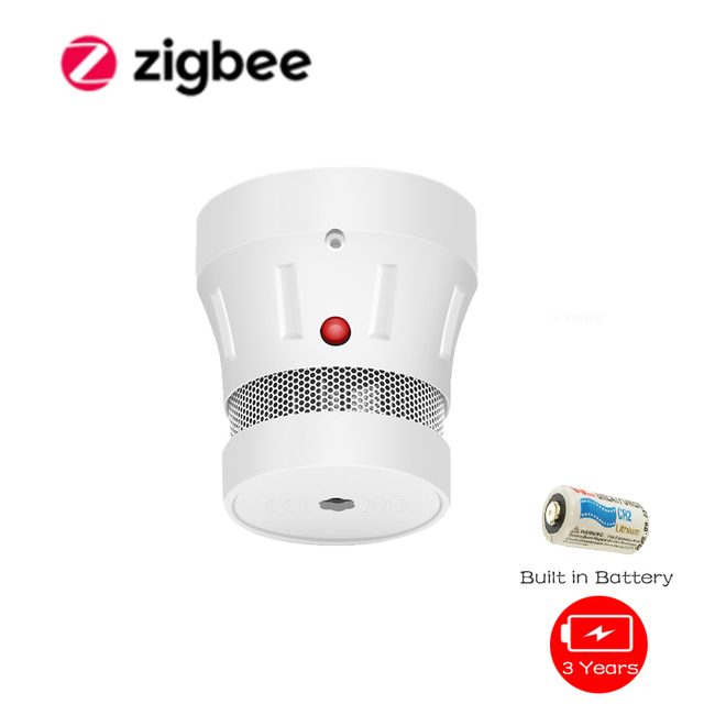 Tuya WiFi Smoke Alarm Detector Fire Protection Zigbee Optional Fireproof Device Smokehouse Kitchen Safety Firefighter for Home