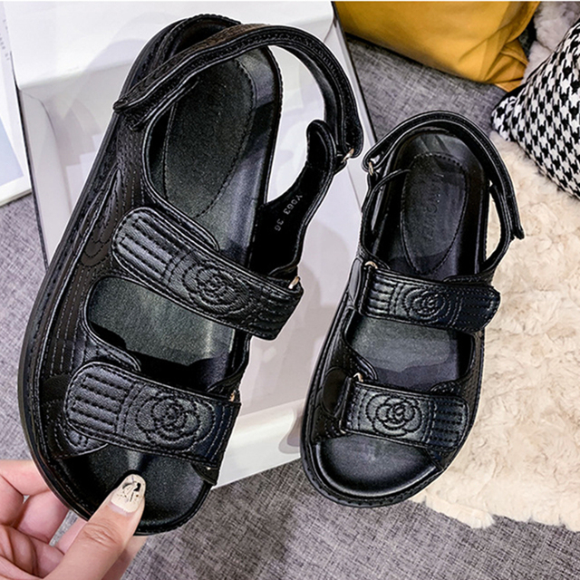 plus size 43 high quality summer fashion leather women sandals female flats for women roma platform sandals for women 2021