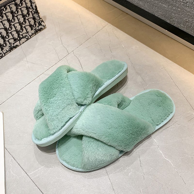 Women Shoes Soft Short Plush Different Styles Comfortable Women Slippers Open Toe Indoor Women's Shoes Furry Luxury Home Slippers