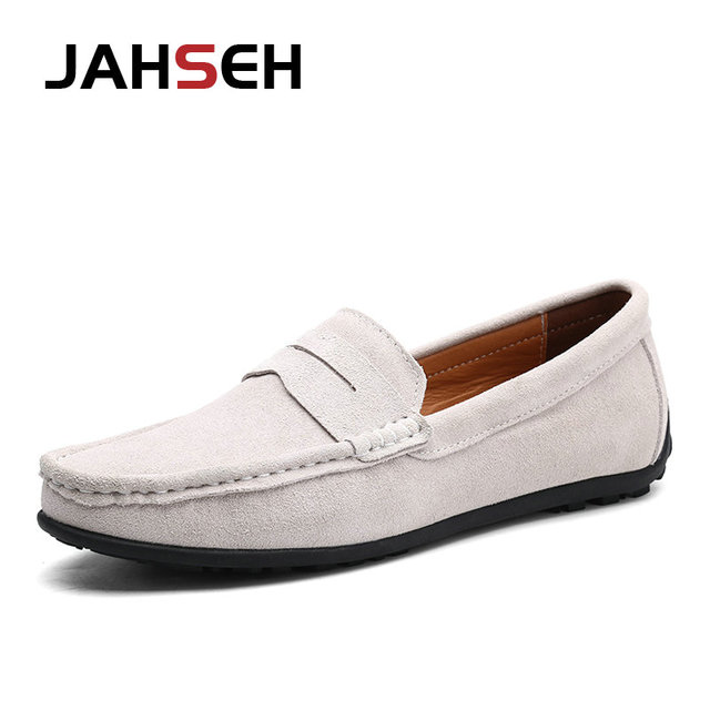 Brand Spring Summer Moccasins Men Shoes High Quality Genuine Leather Shoes Men Flats Lightweight Driving Shoes Size 38~47